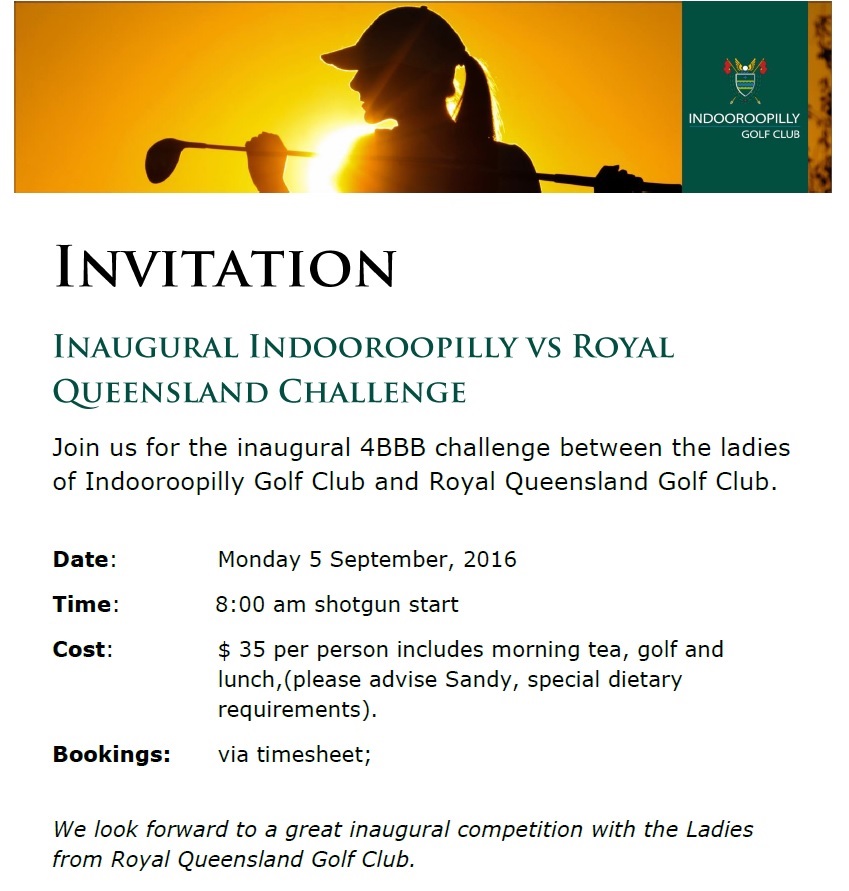 Ladies IGV v RQ Invitation