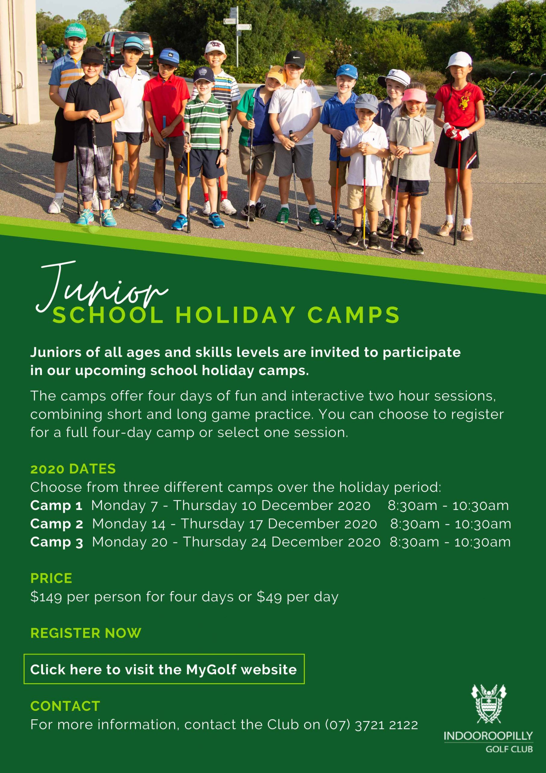 Junior Golf School Holiday Camp 2020 Indooroopilly Golf